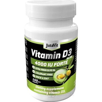 JutaVit Vitamín D3 4000 IU (100 μg) Forte Oliva mäkké kapsuly 1x100 ks obrázok