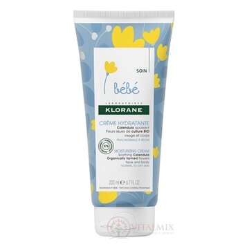 KLORANE BEBE CRÈME HYDRATANTE (inovácia 2018) hydratačný krém na tvár a telo 1x200 ml obrázok