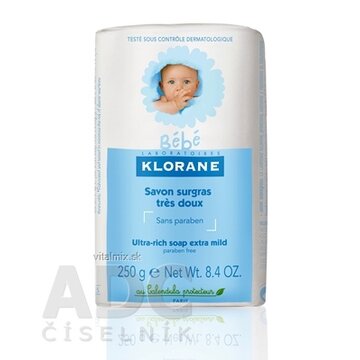 KLORANE BEBE SAVON SURGRAS výživné detské mydlo 1x250 g obrázok