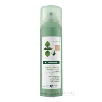 KLORANE SHAMPOOING SEC SÉBOR. à l'Ortie BRUNS suchý šampón, seboregulačný so žihľavou, tmavé a mastné vlasy (inov.2019) 1x150 ml obrázok