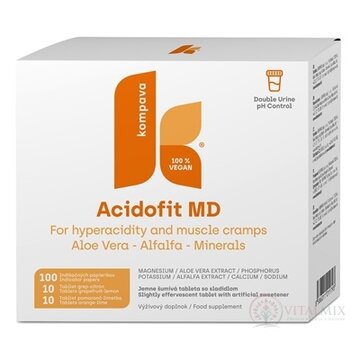 kompava ACIDOFIT MD MIX tbl eff (10 +10) ks + indikačné papieriky - prúžky 100 ks, 1x1 set obrázok