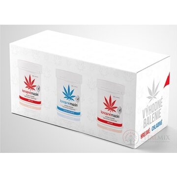 Konopné mazanie výhodné balenie (hrejivé 2x250 ml + chladivé 1x250 ml), 1x1 set obrázok
