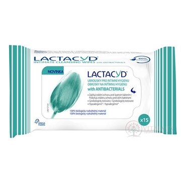 LACTACYD with ANTIBACTERIALS obrúsky na intímnu hygienu 1x15 ks obrázok