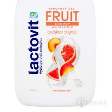 Lactovit FRUIT Energy Sprchový gél broskyňa a grep 1x300 ml obrázok
