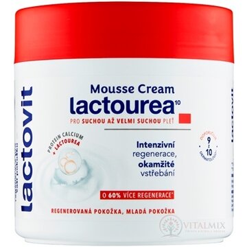 Lactovit Mousse cream Lactourea penový krém na tvár a telo, veľmi suchá pleť 1x400 ml obrázok