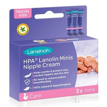 LANSINOH HPA lanolin Minis krém na bradavky 3x7 ml obrázok