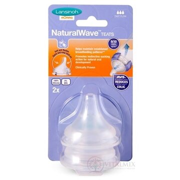 LANSINOH NaturalWaveTM cumeľ L silikónový, rýchly prietok (FF) 1x2 ks obrázok