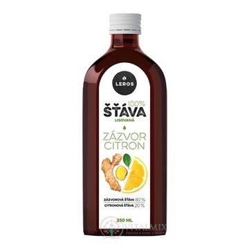 LEROS 100% ŠŤAVA ZÁZVOR CITRÓN 1x250 ml obrázok