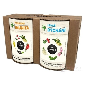 LEROS BYLINNÉ ZMESY PRE POHODOVÚ ZIMU sypaný čaj Posilnená imunita 50 g + sypaný čaj Ľahké dýchanie 50 g (100 g), 1x1 set obrázok