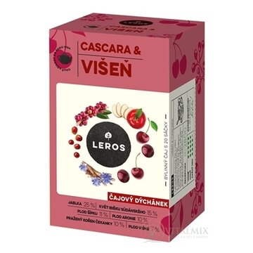 LEROS ČAJOVÁ CHVÍĽKA VIŠŇA & CASCARA bylinný čaj aromatizovaný, nálevové vrecká 20x2 g (40 g) obrázok