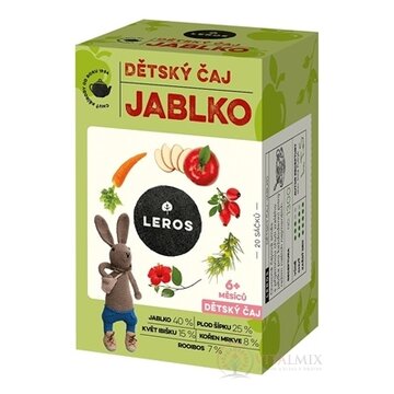 LEROS DETSKÝ ČAJ JABLKO nálevové vrecká (od 6+ mesiacov) 20x2 g (40 g) obrázok