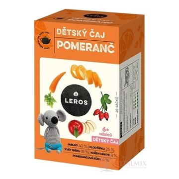 LEROS DETSKÝ ČAJ POMARANČ nálevové vrecká (od 6+ mesiacov) 20x2 g (40 g) obrázok