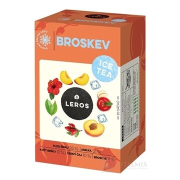 LEROS ICE TEA BROSKYŇA ovocný čaj aromatizovaný, nálevové vrecká 20x2,2 g (44 g) obrázok