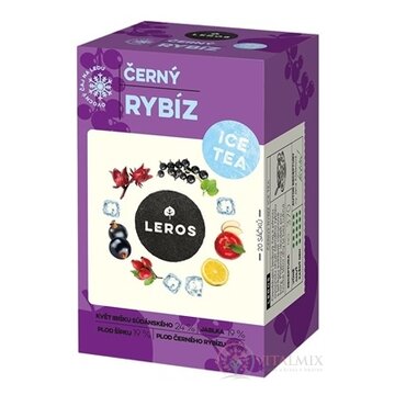 LEROS ICE TEA ČIERNA RÍBEZĽA ovocný čaj aromatizovaný, nálevové vrecká 20x2 g (40 g) obrázok