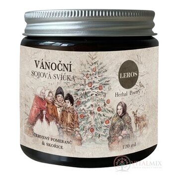 LEROS VIANOČNÁ SÓJOVA SVIEČKA vonná sviečka s vôňou červeného pomaranča & škorice (inov. 2026) 1x120 ml obrázok