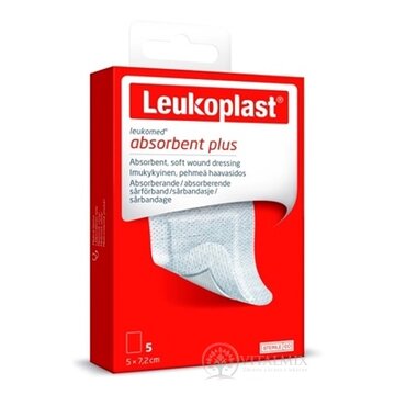 LEUKOPLAST LEUKOMED absorpčná náplasť na rany, 5x7,2 cm, 1x5 ks obrázok