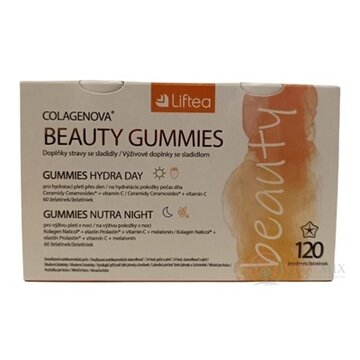 Liftea COLAGENOVA BEAUTY GUMMIES GUMMIES HYDRA DAY 60 ks + GUMMIES NUTRA NIGHT 60 ks (120 ks), 1x1 set obrázok