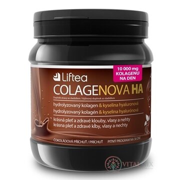 LIFTEA COLAGENOVA HA prášok na prípravu nápoja, čokoládová príchuť 1x420 g obrázok