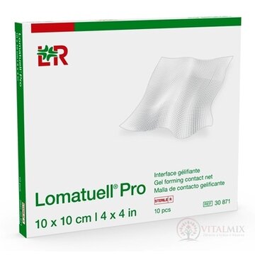Lomatuell Pro Krytie na rany s kontaktnou sieťkou hydrokoloidné, 10x10 cm, 1x10 ks obrázok