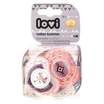 LOVI Dynamický utišujúci cumlík Indian Summer (0-3m) Girl, 1x2 ks obrázok