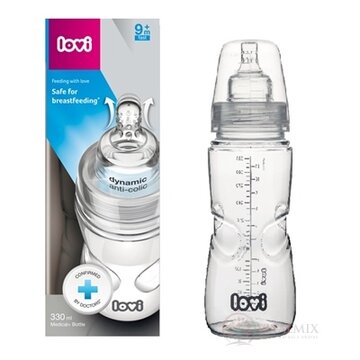 LOVI fľaša Medical+ Aktívne satie Super vent 330ml plast, silikónový dynamický cumlík, 1x1 set obrázok
