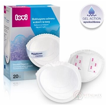 LOVI Tampóny laktačné Discreet Elegance jednorazové, Gel Action - super absorpčné, 1x20 ks obrázok