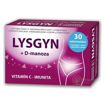 LYSGYN + D-manóza tablety rozpustné v ústach 1x30 ks obrázok