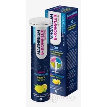Magnesium B-Komplex GLENMARK šumivé tablety s citrónovou príchuťou 1x20 ks obrázok
