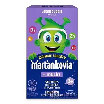 Marťankovia + Inulín cmúľacie tablety, príchuť lesné ovocie 1x30 ks obrázok