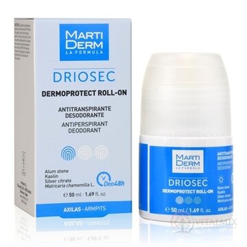 MartiDerm DRIOSEC DERMOPROTECT ROLL-ON antiperspirant s deodoračným účinkom, pre veštky typy pleti 1x50 ml obrázok