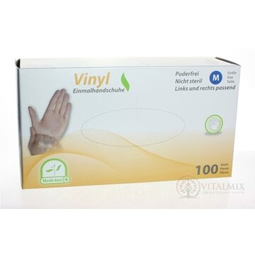 Medi-Inn Rukavice vinylové veľ. M nepudrované, 1x100 ks obrázok