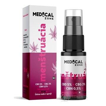 MEDICAL Zone MENŠTRUÁCIA full spectrum ústna voda v spreji s CBD+CBG+CBN 1x10 ml obrázok