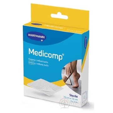 Medicomp kompresy z netkanej textílie, sterilný (7,5x7,5 cm), 5x2 ks obrázok