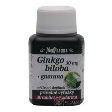 MedPharma GINKGO BILOBA + GUARANA tbl 30+7 zadarmo (37 ks) obrázok