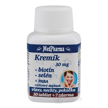 MedPharma KREMÍK 30mg+Biotín+Selén+PABA tbl (inov.2020) 1x37 ks obrázok