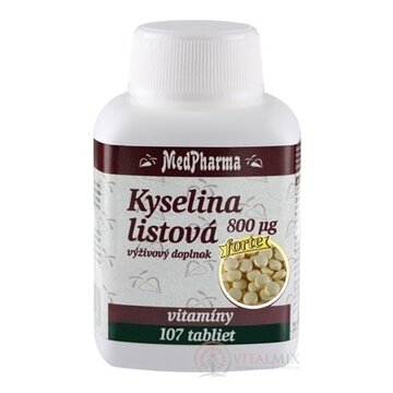 MedPharma KYSELINA LISTOVÁ  800 µg forte tbl 1x107 ks obrázok