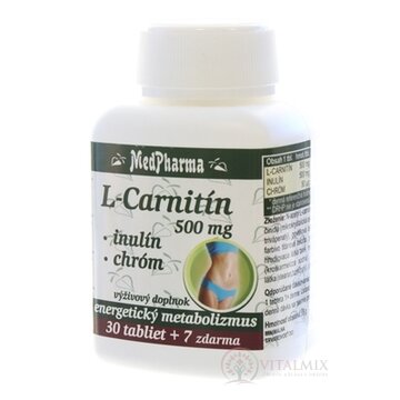 MedPharma L-CARNITÍN 500 MG + INULÍN + CHRÓM tbl 30+7 zadarmo (37 ks) obrázok