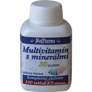 MedPharma MULTIVITAMÍN S MINERÁLMI 30 ZLOŽIEK tbl 100+7 zadarmo (107 ks) obrázok