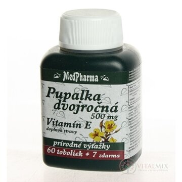 MedPharma PUPALKA DVOJROČNÁ 500MG, VITAMÍN E cps 60+7 zadarmo (67 ks) obrázok