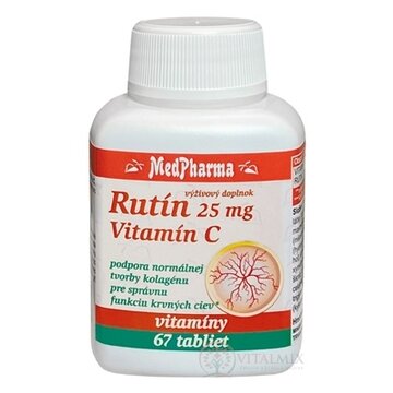 MedPharma RUTÍN 25 mg + Vitamín C 100 mg tbl 1x67 ks obrázok
