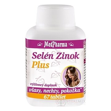 MedPharma SELÉN ZINOK Plus tbl (vlasy, nechty, pokožka) 1x67 ks obrázok
