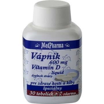 MedPharma VÁPNIK 600 mg + Vitamín D liq. cps 30+7 zadarmo (37 ks) obrázok
