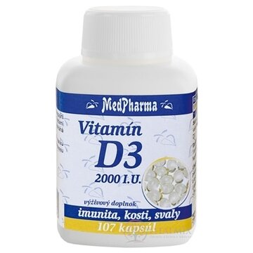 MedPharma VITAMÍN D3 2000 I.U. cps 1x107 ks obrázok