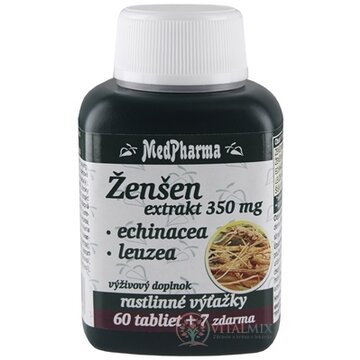 MedPharma ŽENŠEN 350 mg + Echinacea + Leuzea tbl 60+7 zadarmo (67 ks) obrázok