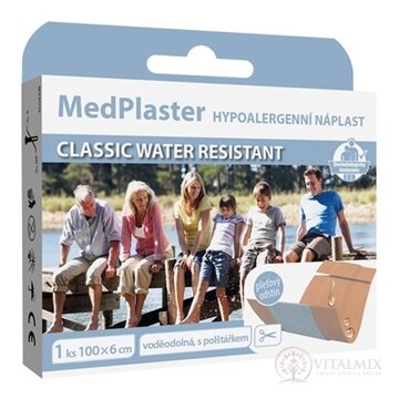 MedPlaster Náplasť CLASSIC WATER RESISTANT 100x6 cm, vodeodolná s vankúšikom 1x1 ks obrázok