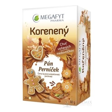 MEGAFYT Čierny čaj Korenený pán Perníček porciovaný 20x2 g (40 g) obrázok