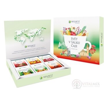 MEGAFYT Kazeta SVET v šálke čaju kolekcia čajových zmesí (6 druhov po 5 vrecúšok) (60g) 1x30 ks obrázok