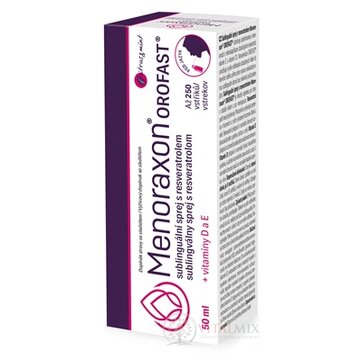 MENORAXON OROFAST sublingválny sprej s resveratrolom 250 dávok, príchuť citrus a mäta, 1x50 ml obrázok