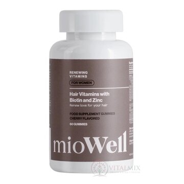 mioWell RENEWING VITAMINS Vitamíny pre vlasy gumené medvedíky, s biotínom a zinkom, pre ženy 1x60 ks obrázok