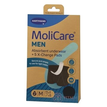MoliCare MEN M absorpčná spodná bielizeň 1 ks + X-Change vložka 5 ks, 1x1 set obrázok
